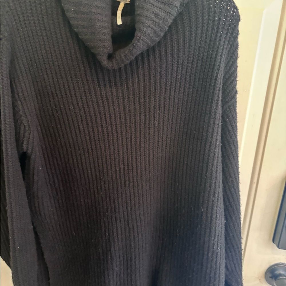 Free People Black Cowl Neck Sweater - Picture 4 of 6